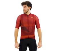 ALE Mens Cycling Jersey - Connect Pragma - Short Sleeve, Burgundy, L24102426