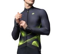Alé Cycling Men's Pragma Cosmic Long Sleeve Cycling Jersey, Black, M