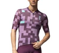 Alé Cycling Men's Pragma Pixel Short Sleeve Cycling Jersey, Light Purple, M
