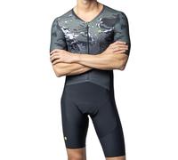 Alé Cycling Men's R-EV1 Hive 2.0 Short Sleeve Skinsuit, Grey, L