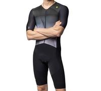 Alé Cycling Men's R-EV1 Watt 3.6 Short Sleeve Skinsuit, Black, L