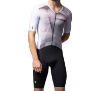 Alé Cycling Men's R-EV1 Watt 3.6 Short Sleeve Skinsuit, White, XXL