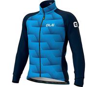 Alé Cycling Men's Solid Sharp Jacket, Navy Blue/Cyan, M