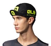 Alé Cotton Summer Cycling Cap, Black/Fluo Yellow, Taglia-unica