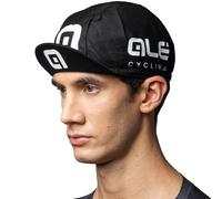 Alé Cycling Unisex Cotton Summer Cycling Cap, Black/White, One Size