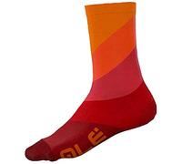 Alé Cycling Unisex Diagonal Digitopre Q-Skin 16cm Cycling Socks, Red, Large (EU 44-47)