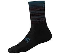 Alé Cycling Unisex Scanner Q-Skin 16cm Cycling Socks, Black/Blue, Large (EU 44-47)