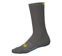 Alé Cycling Unisex Team Klimatik 22cm Winter Socks, Grey/Fluo Yellow, Small (EU 36-39)