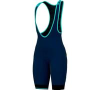 Alé Cycling Women's Klimatik K-Atmo 2.0 Water Repellent Winter Bib Shorts, Navy Blue, M
