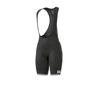 Alé Cycling Women's Solid Blend Bib Shorts, Black/White, XX-Large