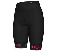 Alé Cycling Women's Solid Traguardo Cycling Shorts, Black/Fluo Pink, XXL