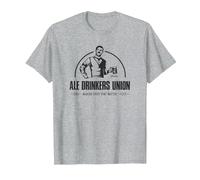 Ale Drinkers Union T-Shirt | Real Ale Beer Drinker Home Brew T-Shirt, Men, Heather Grey, 4X-Large