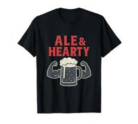 Ale & Hearty Beer Flex Mug Funny Bar Graphic T-Shirt