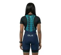 Alé Cycling Women's Klimatik K-Atmo 2.0 Water Repellent Winter Bib Shorts, Navy Blue, M