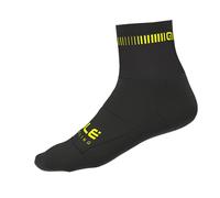 ALE Logo Q-Skin Cycling Socks 12cm - Black/Yellow, Performance Fit, L20954019