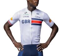 Alé Men's British Cycling Official Prime Short Sleeve Cycling Jersey, S White