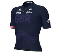 Alé Men's British Cycling Official Prime Training Short Sleeve Cycling Jersey, L Navy Blue