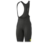 Alé Cycling Men's Solid Corsa Bib Shorts, Black/Fluo Yellow, XXL
