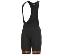 ALE Mens Cycling Bib Shorts - Strada PR-R - Padded, Black-Orange, Size 2XL