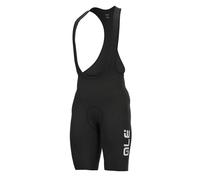 ALE Mens Cycling Bib Shorts - Winter Solid - Padded, Black/White, Size XS