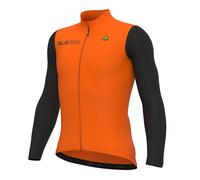 ALE Mens Cycling Jersey - Fondo 2.0 Solid - Long Sleeve, Fluo Orange, Size Small