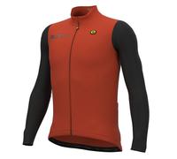 ALE Mens Cycling Jersey - Fondo Solid - Long Sleeve, Rust, Size Small