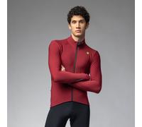 Alé Cycling Men's Klimatik K-Idro Water Repellent Long Sleeve Jersey, Ruby Red, L