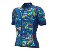Alé Cycling Men's Pragma Over Short Sleeve Jersey, Blue, L