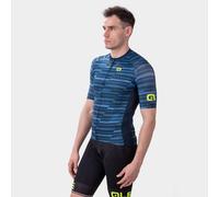 ALE Mens Cycling Jersey - Solid Step Blue - Summer, Short Sleeve, Size Medium