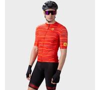 Alé Men's Solid Step Short Sleeve Cyling Jersey, Red, M