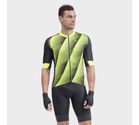 ALE Mens Cycling Jersey - Square PR-R Yellow - Summer, Short Sleeve L22105460