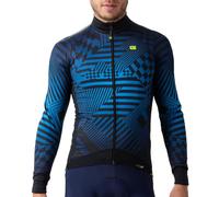 Alé Men's PR-S Checker Long Sleeve Cyling Jersey, Blue, L