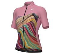 Alé Cycling Women's PR.E Rainbow Short Sleeve Jersey, Pink, M