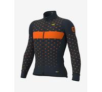 Alé PRR Stars Long Sleeve Jersey Dark Grey Fluorescent Orange - L