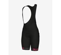 Alé Solid Traguardo Bib Shorts Black Pink Women - XXS