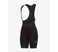 Alé Stones Cargo Bib Shorts Dark Brown Black Women - M