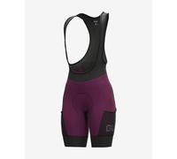 Alé Stones Cargo Bib Shorts Lilac Black Women - XS