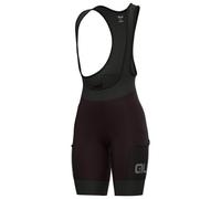 Alé Stones Cargo Bib Shorts Dark Brown Black Women - M