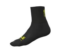 Alé Cycling Socks Strada 2.0 Q-Skin 14cm Black/Fluorescent Yellow L