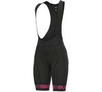 Alé Cycling Women's PR.R Strada Bib Shorts, Black/Fluo Pink, XL