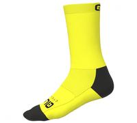 Alé Cycling Unisex Team Q-Skin 18cm Cycling Socks, Fluo Yellow, Large (EU 44-47)