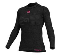 ALE Womens Cycling Base Layer - Thermal Seamless Wool, Black L08440318