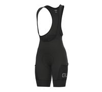 ALE Womens Cycling Bib Shorts - Stones Cargo Off Road - Padded, Black L20174401
