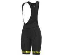 ALE Womens Cycling Bib Shorts - Strada PR-R - Padded, Black/Yellow L13154018