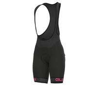 Alé Cycling Women's Pragma Traguardo Bib Shorts, Black/Fluo Pink, S