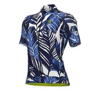 ALE' Women's Pr.s Leaf Short Sleeve Cycling Jersey XS Blue