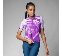 ALE Womens Cycling Jersey - Palm PR-E - Summer, Short Sleeve, Purple, L25075476