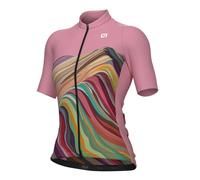 ALE Womens Cycling Jersey - Rainbow PR-E - Short Sleeve, Pink, XXS