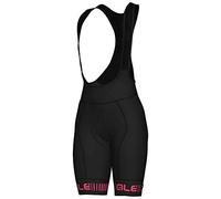 ALE Womens Cycling Bib Shorts - Strada PR-R - Padded, Black/Pink L13151518