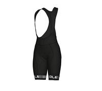 Alé Cycling Women's PR.R Strada Bib Shorts, Black/White, XS